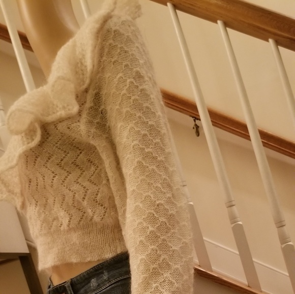 ❤Free People Ivory Macaroon Sweater Size M - Picture 4 of 5